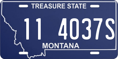 MT license plate 114037S