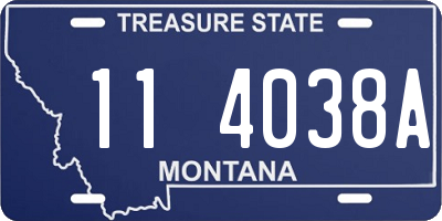 MT license plate 114038A