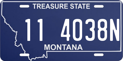 MT license plate 114038N