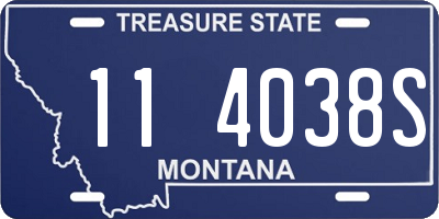 MT license plate 114038S