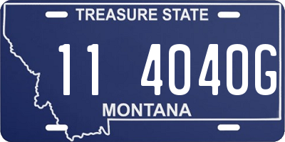 MT license plate 114040G