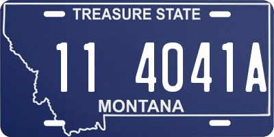 MT license plate 114041A