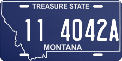 MT license plate 114042A