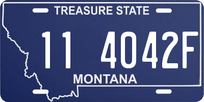 MT license plate 114042F