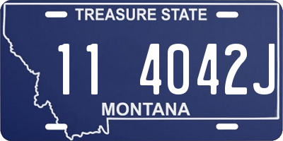 MT license plate 114042J