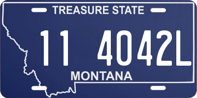 MT license plate 114042L