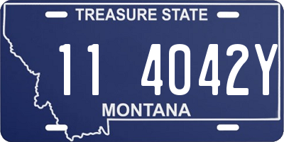 MT license plate 114042Y