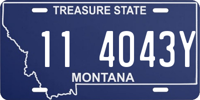 MT license plate 114043Y