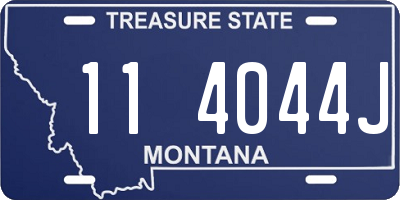 MT license plate 114044J