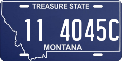 MT license plate 114045C