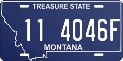 MT license plate 114046F