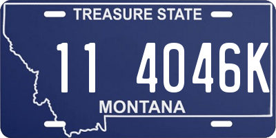 MT license plate 114046K