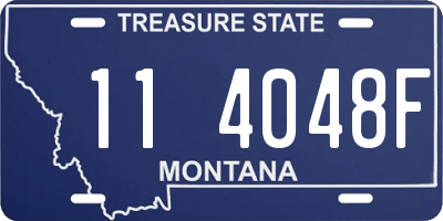 MT license plate 114048F