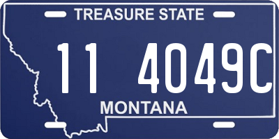 MT license plate 114049C