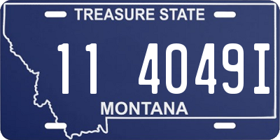 MT license plate 114049I