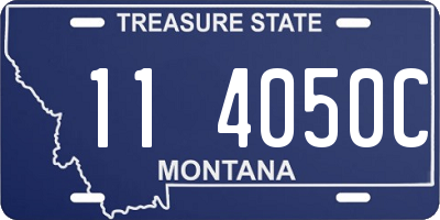 MT license plate 114050C