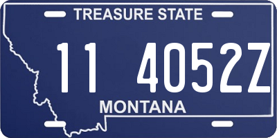 MT license plate 114052Z