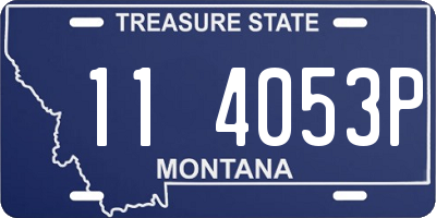 MT license plate 114053P