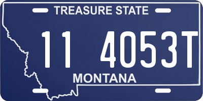 MT license plate 114053T