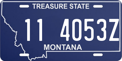 MT license plate 114053Z