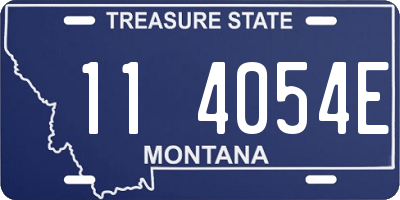 MT license plate 114054E