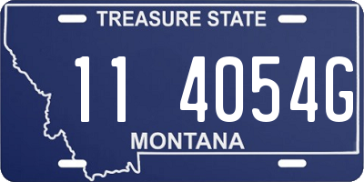 MT license plate 114054G
