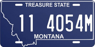 MT license plate 114054M