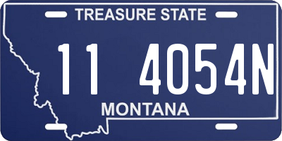 MT license plate 114054N