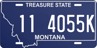 MT license plate 114055K