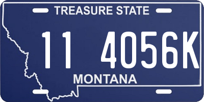 MT license plate 114056K