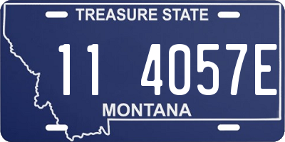 MT license plate 114057E