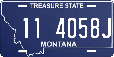 MT license plate 114058J