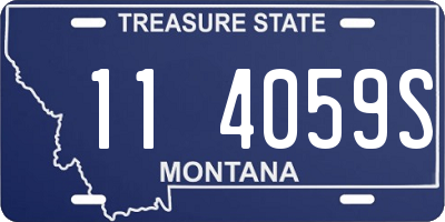 MT license plate 114059S