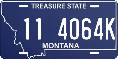 MT license plate 114064K