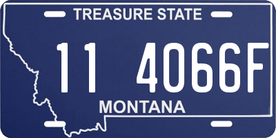 MT license plate 114066F