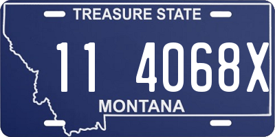 MT license plate 114068X