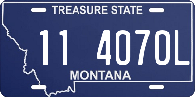 MT license plate 114070L