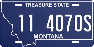 MT license plate 114070S