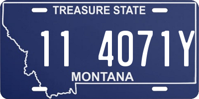 MT license plate 114071Y