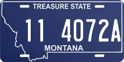 MT license plate 114072A