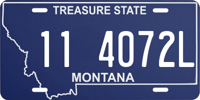 MT license plate 114072L