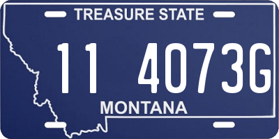 MT license plate 114073G