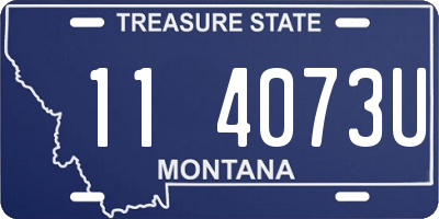 MT license plate 114073U