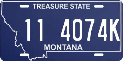 MT license plate 114074K