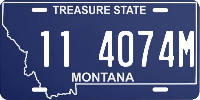 MT license plate 114074M