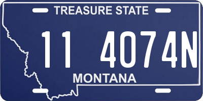 MT license plate 114074N