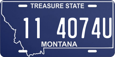 MT license plate 114074U