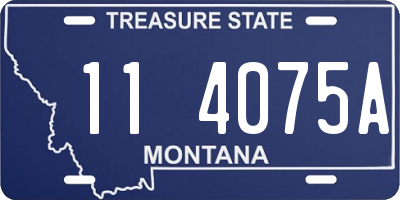 MT license plate 114075A