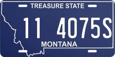 MT license plate 114075S