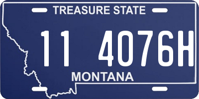 MT license plate 114076H